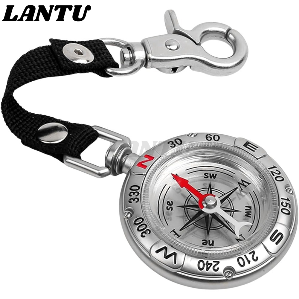 Compass Lensatic - Waterproof Zinc Alloy Compass Keychain -