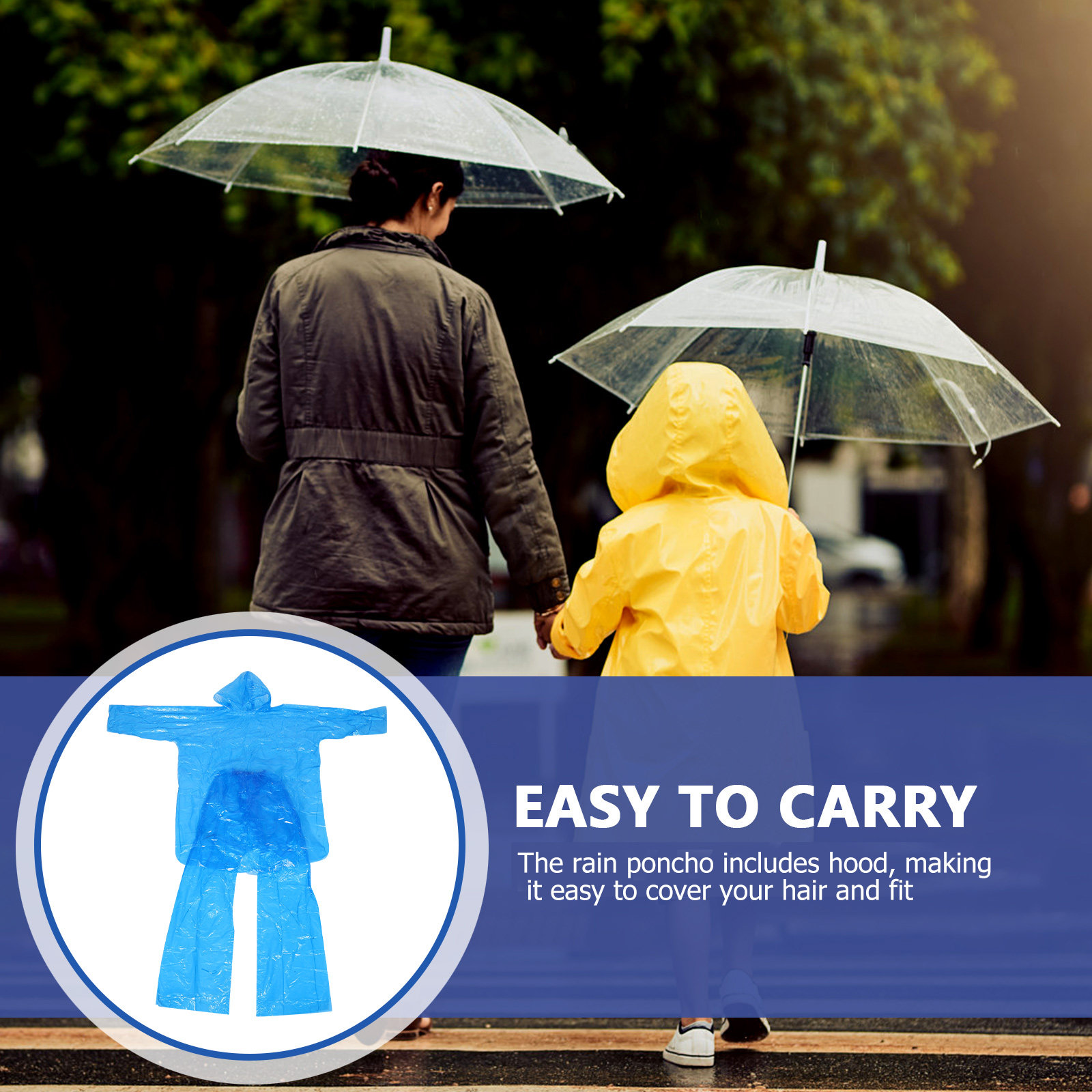 3Sets Disposable Rain Suits Cl - огляд і ціна Emergency Poncho Rain