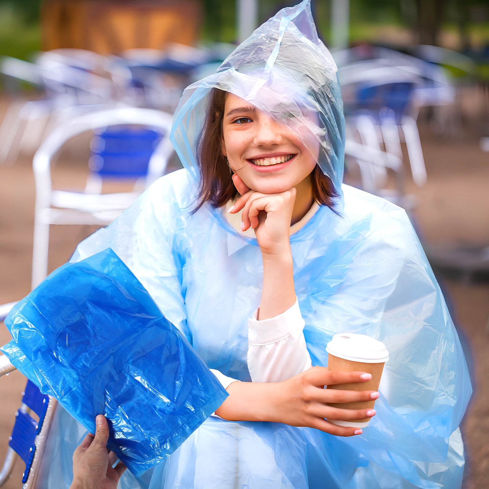 3Sets Disposable Rain Suits Cl - огляд і ціна Emergency Poncho Rain