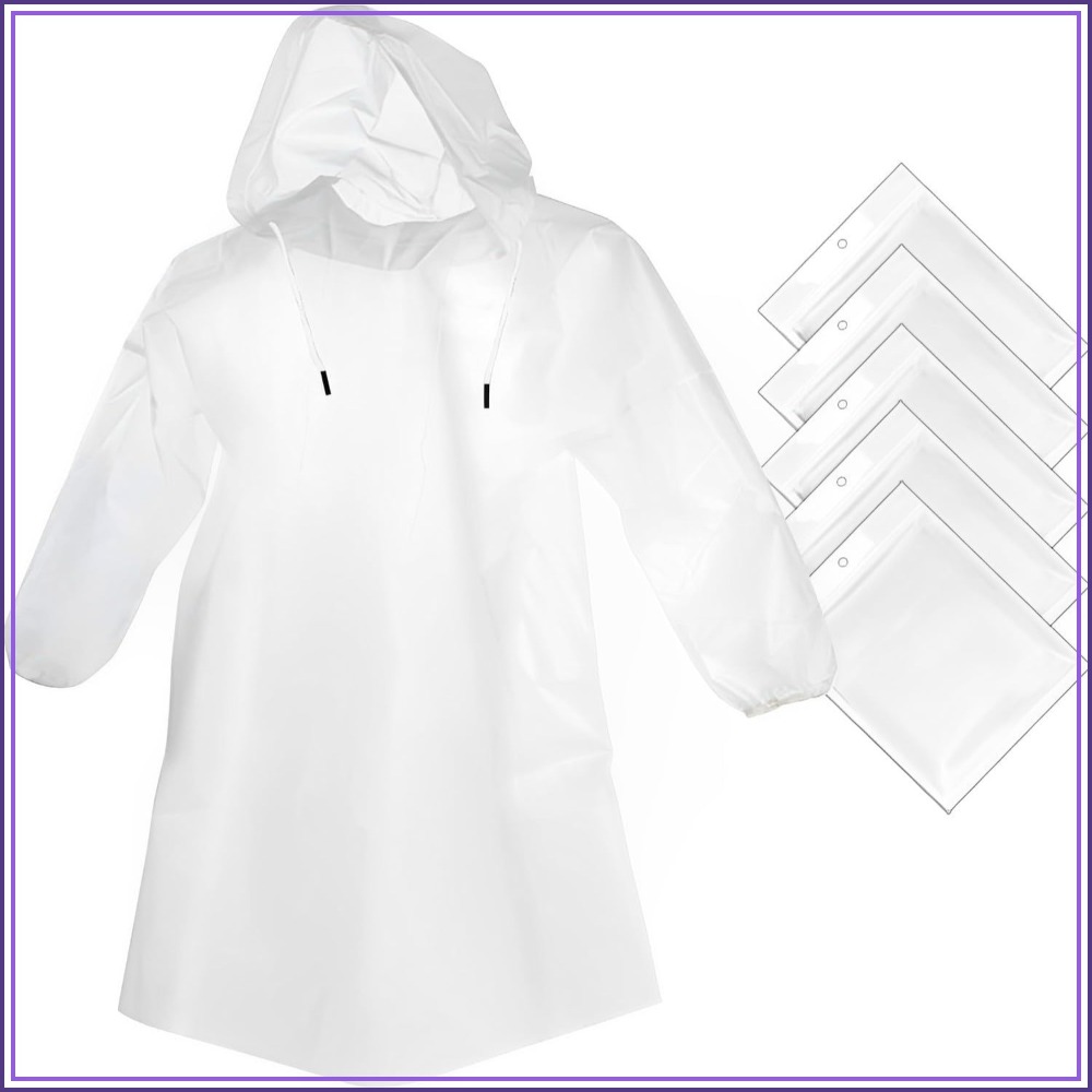 Clear Rain Ponchos for Adults  - огляд і ціна Emergency Poncho Rain