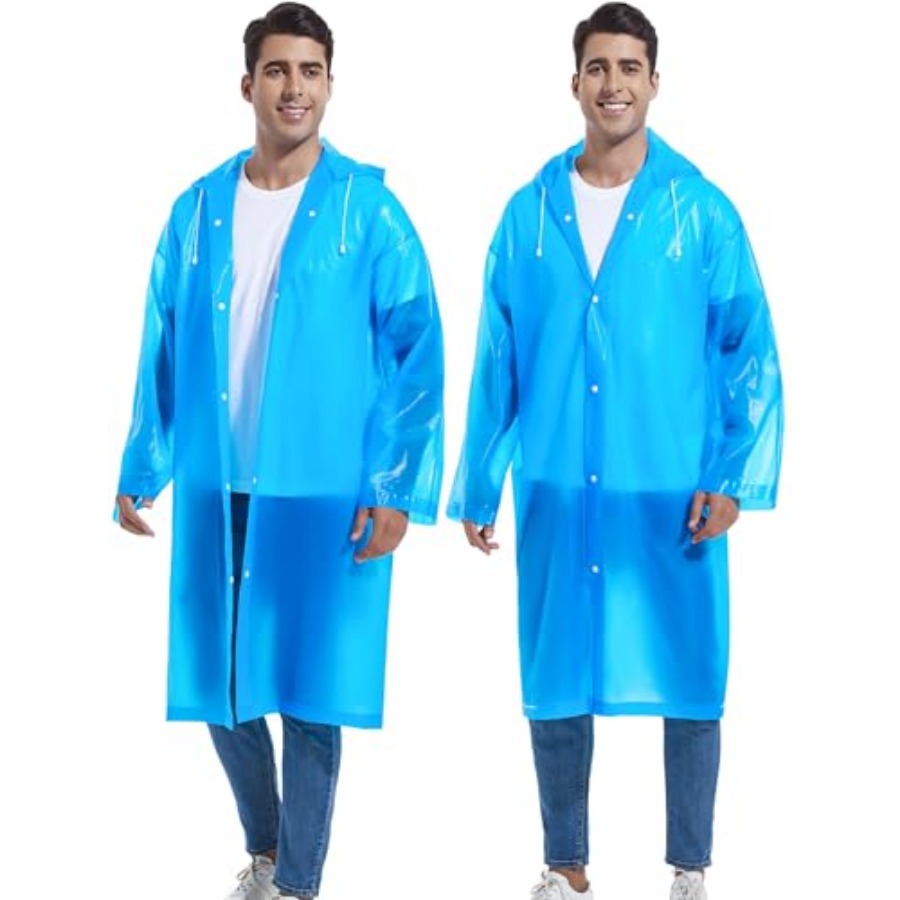 2-Pack Reusable Rain Ponchos f - огляд і ціна Emergency Poncho Rain