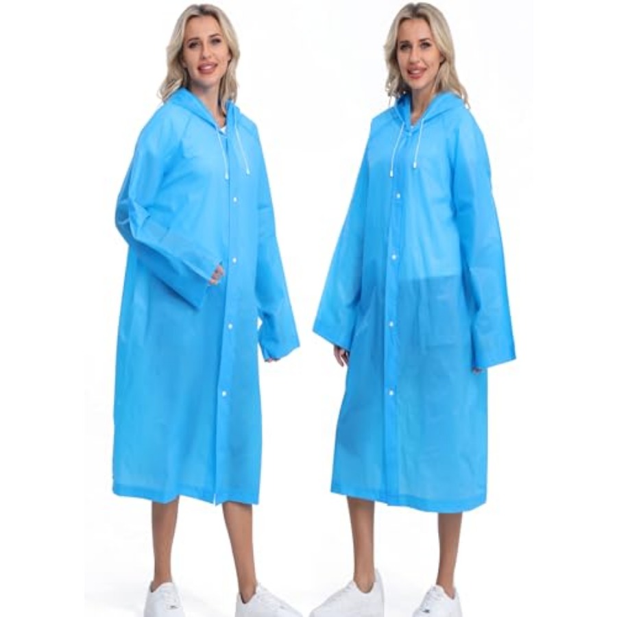 2-Pack Reusable Rain Ponchos f - огляд і ціна Emergency Poncho Rain