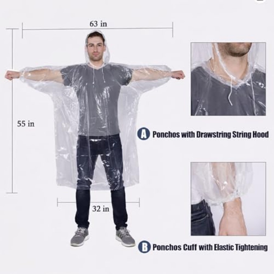 Mindful Design Rain Ponchos wi - огляд і ціна Emergency Poncho Rain