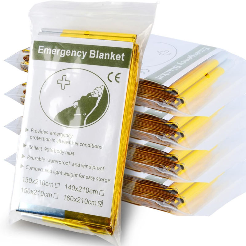5PCS Dual Color Silver Gold My - огляд і ціна Survival Blanket Reflective