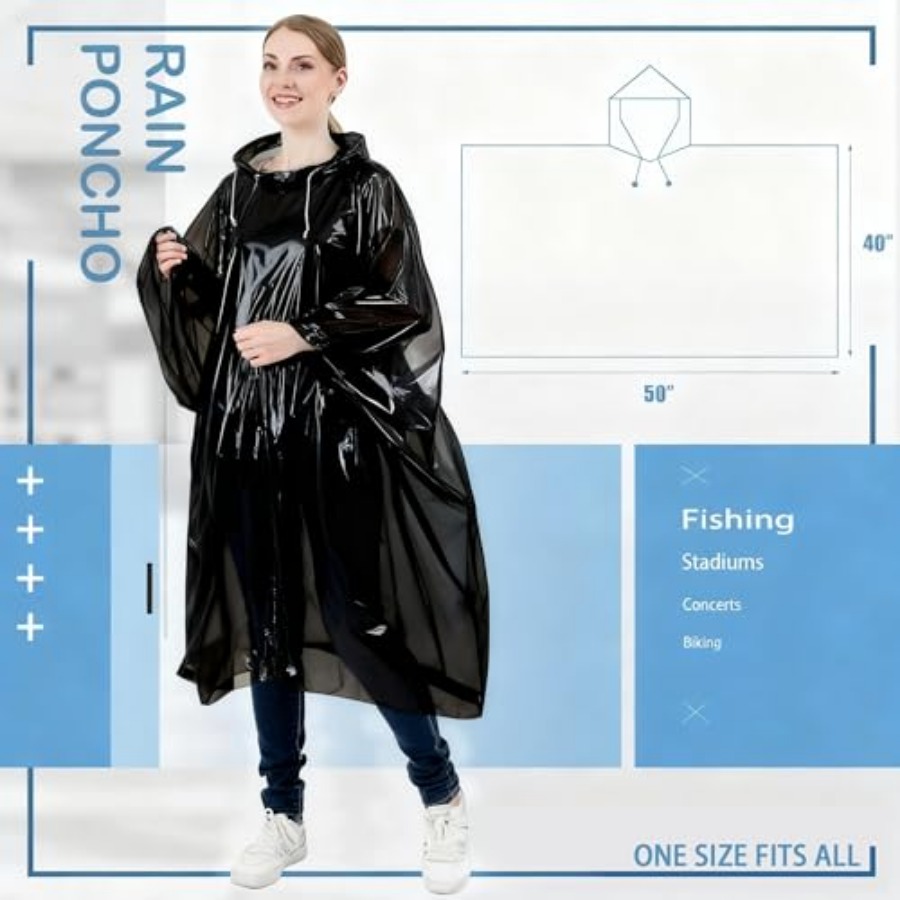 Disposable Rain Ponchos for /A - огляд і ціна Emergency Poncho Rain