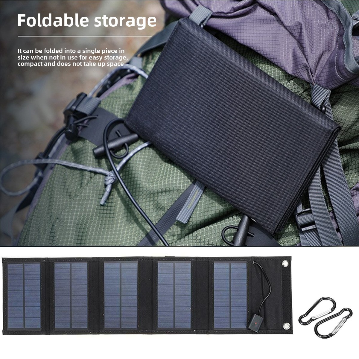 Backpack Carry Portable Foldab - огляд і ціна Solar Emergency Charger