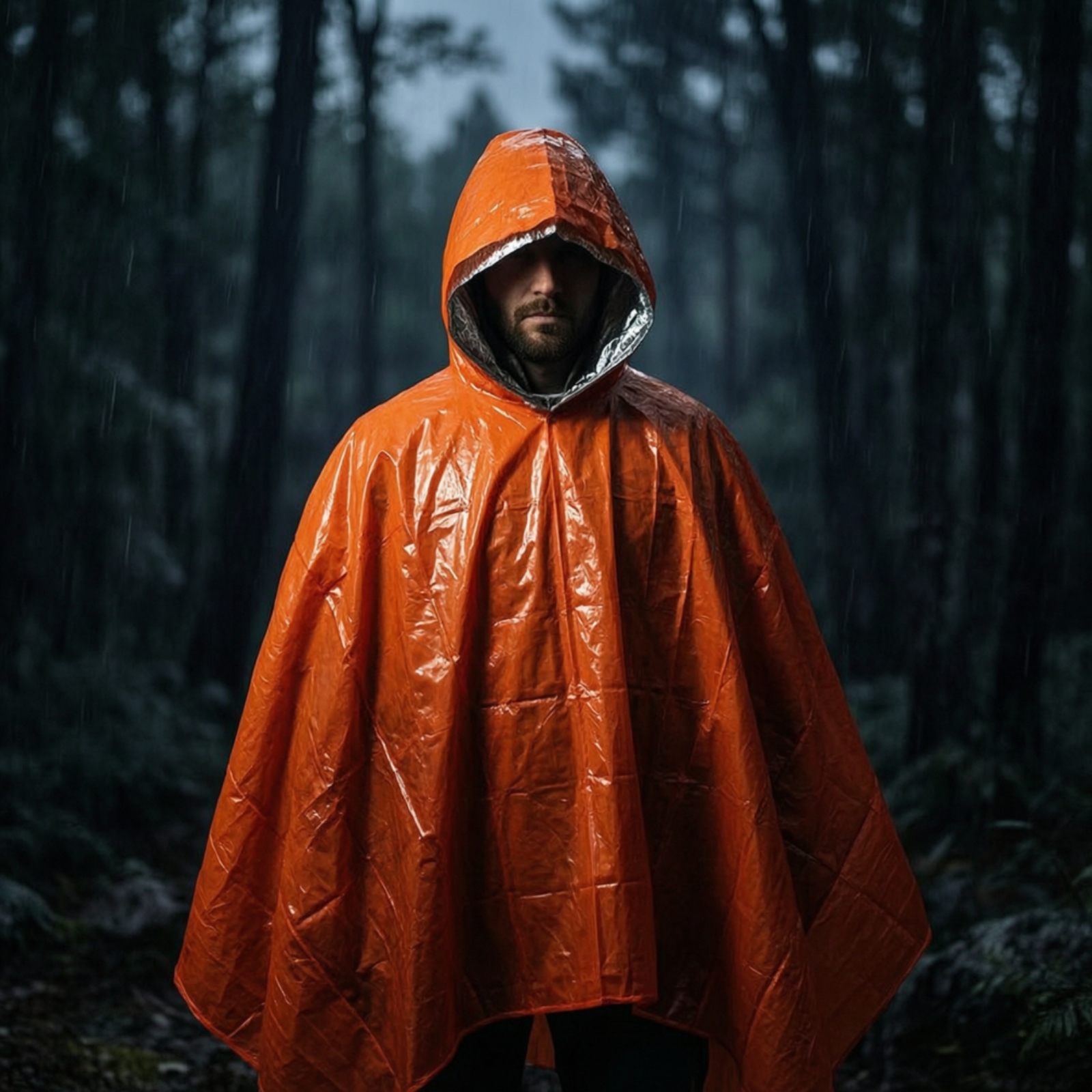 Hooded Rain Poncho Compact Eme - огляд і ціна Emergency Poncho Rain