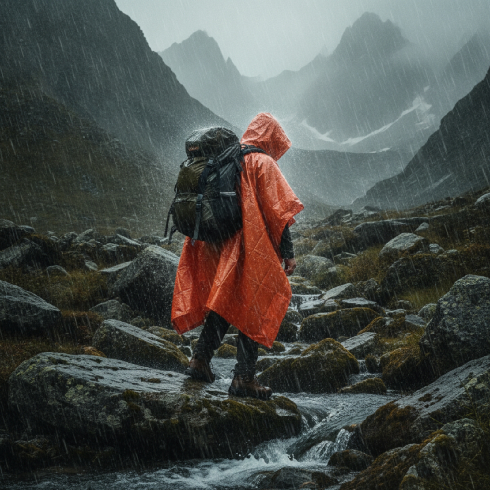 Hooded Rain Poncho Compact Eme - огляд і ціна Emergency Poncho Rain
