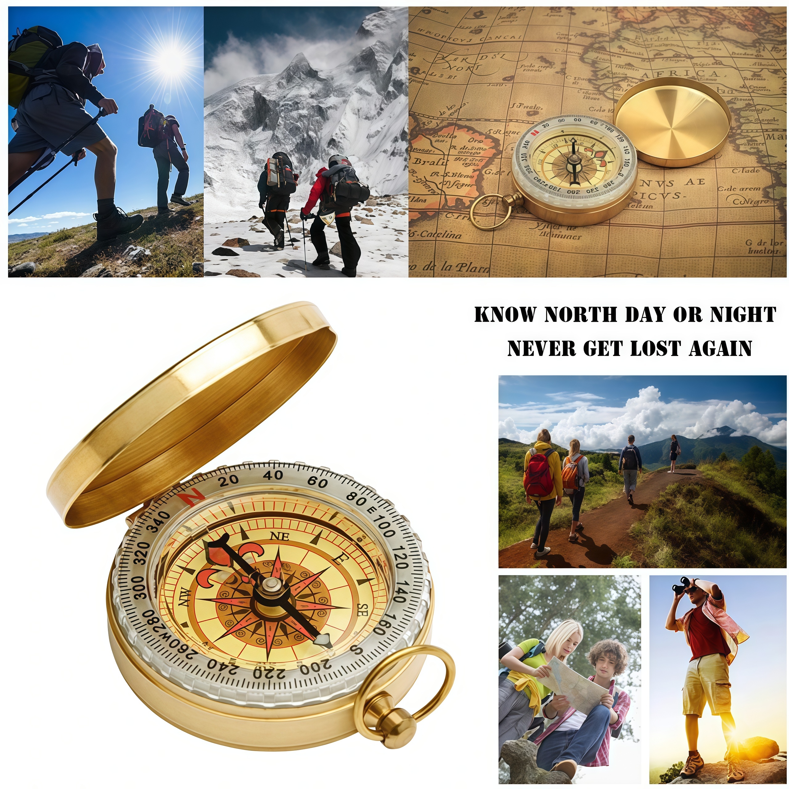Brass Outdoor Compass - Gold C - огляд і ціна Compass Lensatic