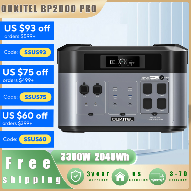 OUKITEL BP2000 PRO Portable Po - огляд і ціна Solar Emergency Charger