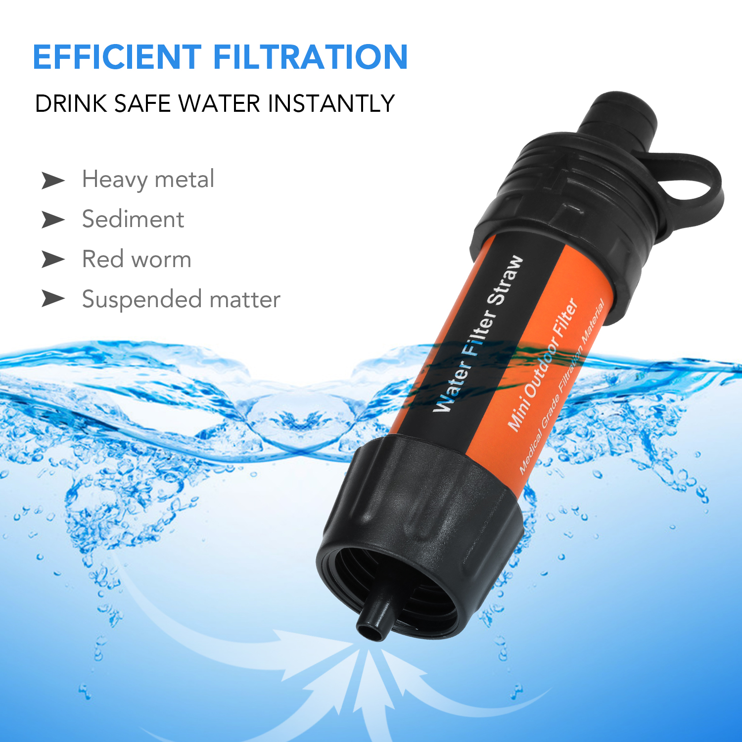 Outdoor Water Filter Straw Wat - огляд і ціна Water Purification Straw