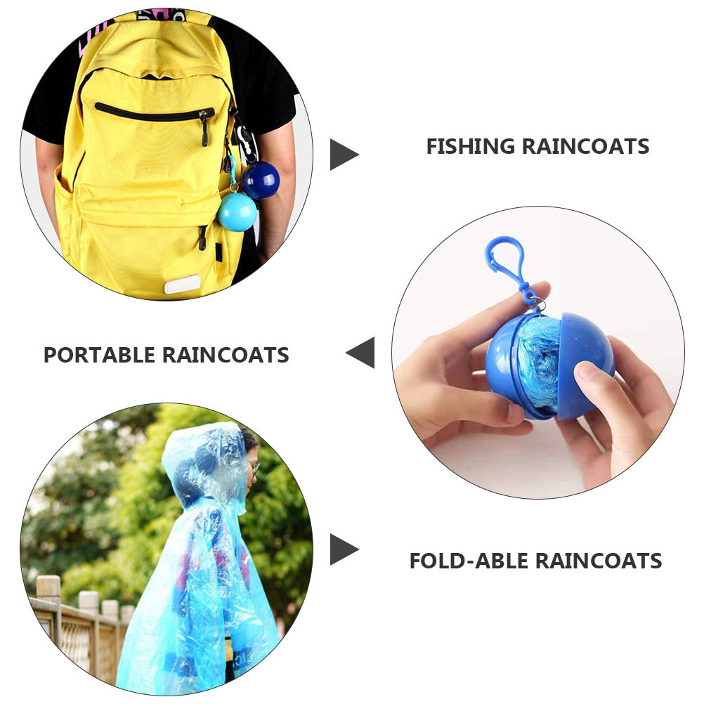 4Pcs Portable Waterproof Rain  - огляд і ціна Emergency Poncho Rain