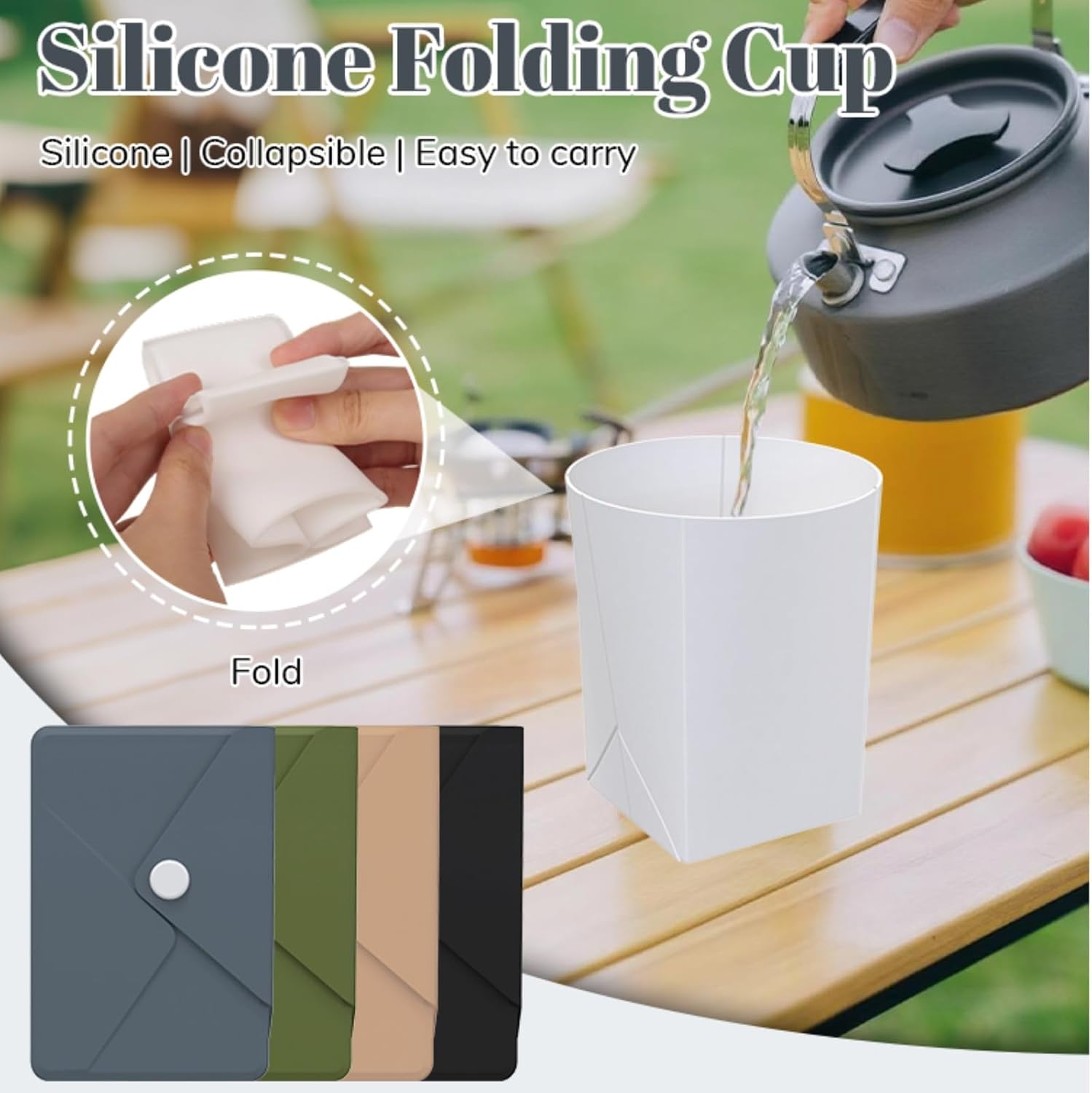 Silicone Collapsible Travel Cu - огляд і ціна Water Bag Collapsible