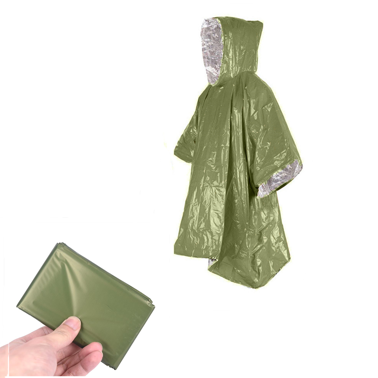 Emergency Disposable Aluminum  - огляд і ціна Emergency Poncho Rain