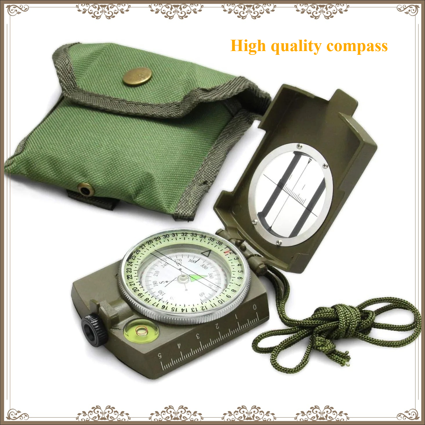 Waterproof Shockproof Tactical - огляд і ціна Compass Lensatic