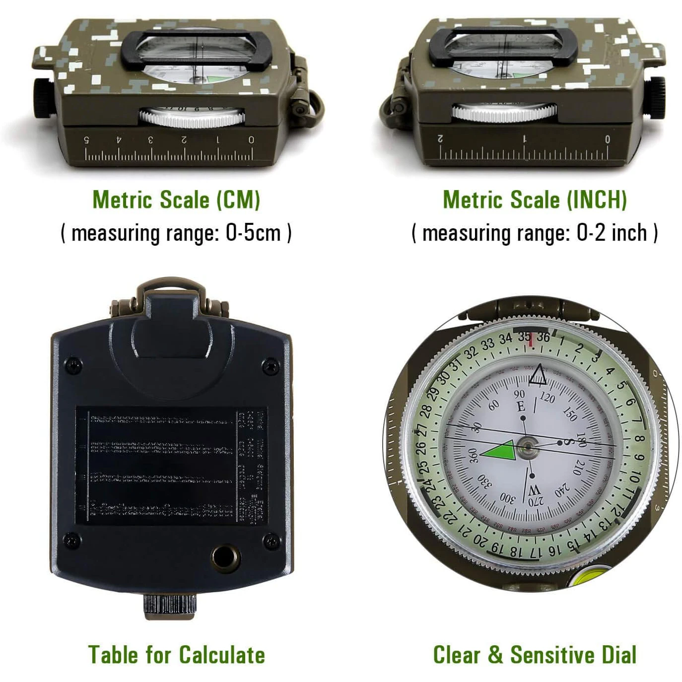 Waterproof Shockproof Tactical - огляд і ціна Compass Lensatic