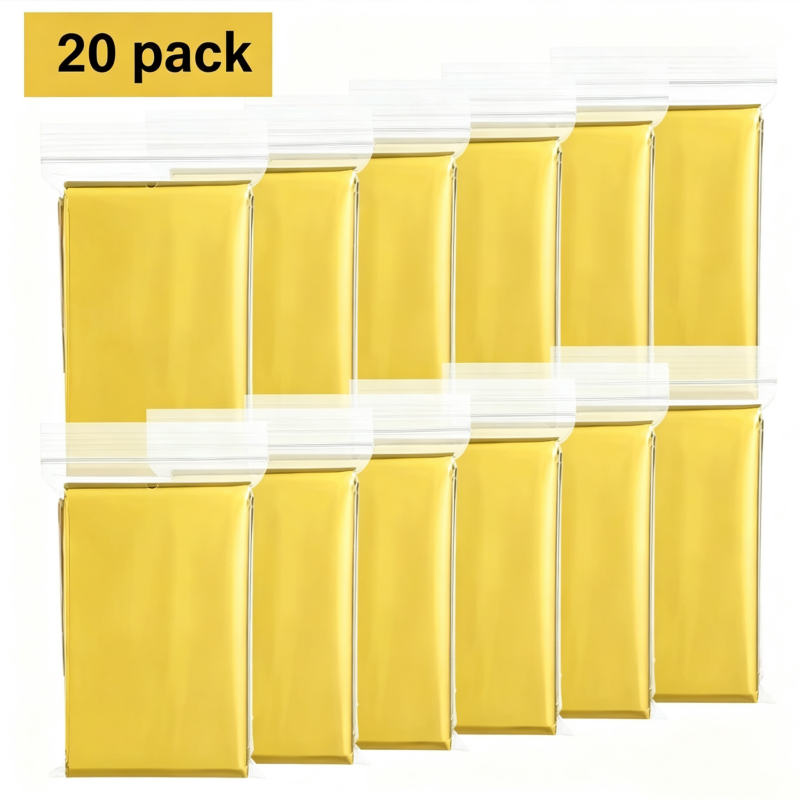 20PCS Unpacked Bulk Giant 83x6 - огляд і ціна Survival Blanket Reflective