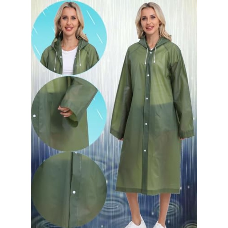 2-Pack Reusable Rain Ponchos f - огляд і ціна Emergency Poncho Rain
